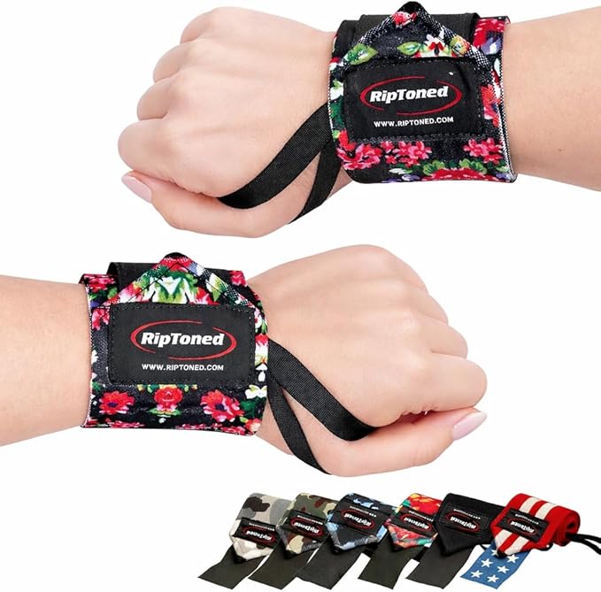 Rip Toned Wrist Wraps for Weightlifting – USPA & USAPL Approved 18" Wrist Straps for Powerlifting – Adjustable, Durable Gym Wraps with Thumb Loop – Quality Support for Men & Women