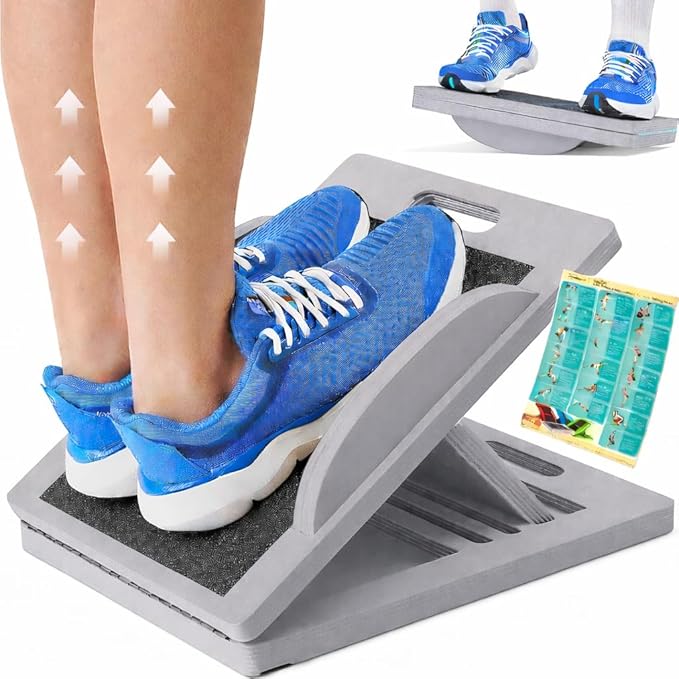 Slant Boards for Exercise – Slant Board with 6 Incline Angles – Transforms Into a Balance Board – Premium Calf Stretcher and Wobble Board for Effective Calf Stretching and Squats