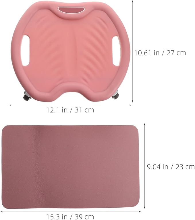 VILLCASE Ab Roller Wheel 4-wheel Silent Abdominal Core Trainer with Knee Pad, Portable Ab Exercise Equipment for Home and Travel Strength Training