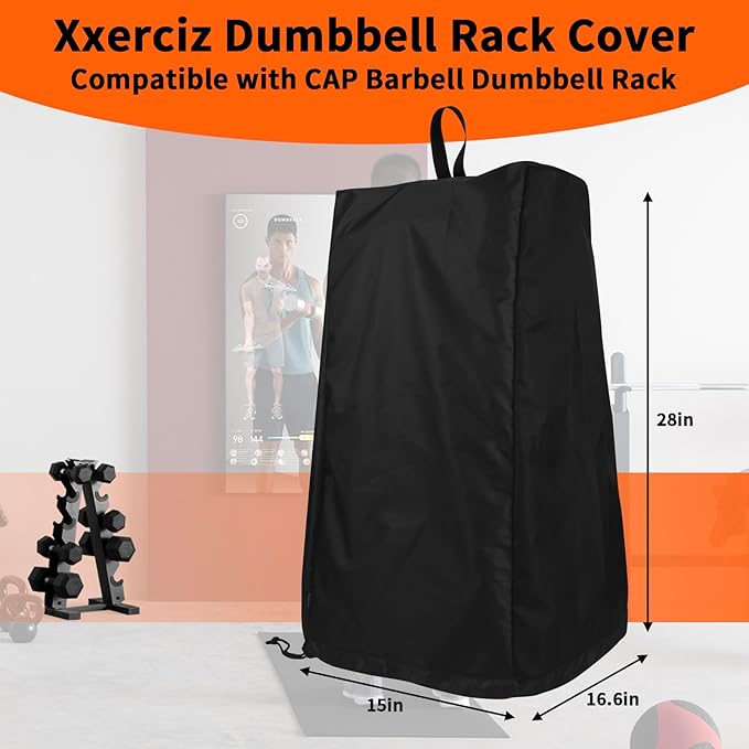 Xxerciz Dumbbell Rack Cover for CAP Barbell A-Frame Dumbbell Weight Rack, Portable Dustproof Waterproof Anti-scratch Protective Case for Home Gym Dumbbell Rack