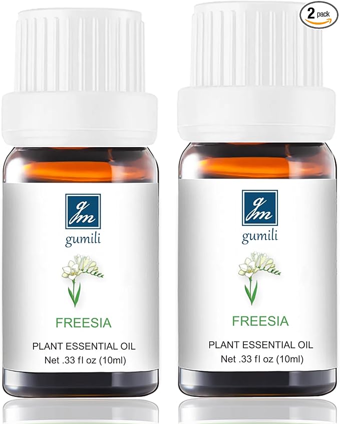 Freesia Essential Oil - Natural Perfume for Aromatherapy, Perfume Making, Candles, Soap, Room Spray, Diffuser Blends - Pure Fragrance, 10mL Undiluted - Pack of 2