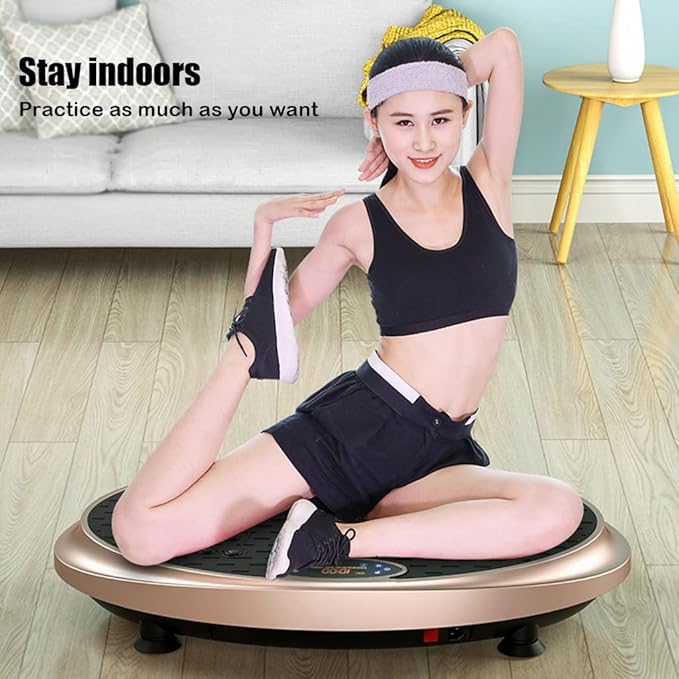 Vibration Platform Workout Machine | Exercise Equipment for Home Workout Equipment Includes, Remote Control & Balance Straps Included