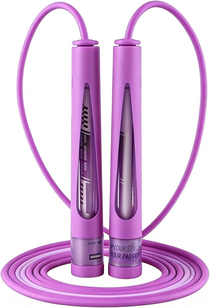 YUEDONG Adjustable Jump Rope Dual Ball Bearings,Tangle-Free 2-Section Rope,Self-Locking,Ergonomic Handles for Fitness,Boxing,HIIT,Men Women Kids