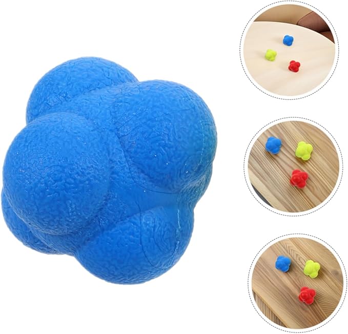Yardwe 6pcs Hand Eye Coordination Training Balls Hexagon Reflex Balls for Boys and Girls Adults Reaction Speed Training Coordination Enhancer