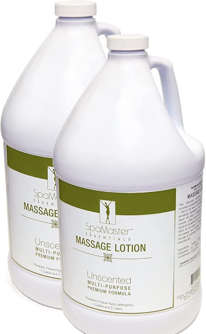 Master Massage Equipment Massage Lotion for Massage Therapy, 1 Gallon Bottle (2)