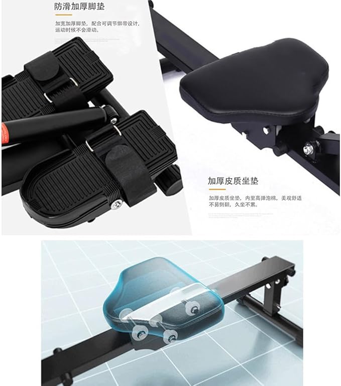 Rowing Machines for Home Use Adjustable Magnetic Resistance Rowing Machine – Foldable and Compact Row Machine Rower with Adjustable Resistance, Hyper-Quiet Rower Machine Supports 300Lbs