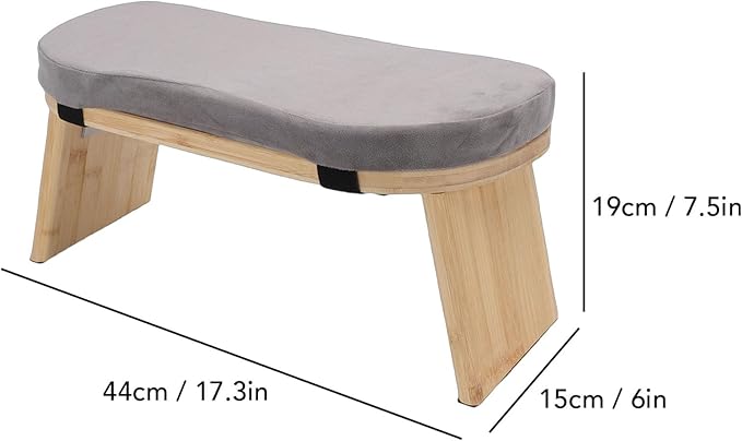 Meditation Bench, Folding Kneeling Stool with Magnetic Hinge Locks and Soft Cotton Cushion, Supports 260lbs, Compact Design for Yoga Zen Meditation Relaxation