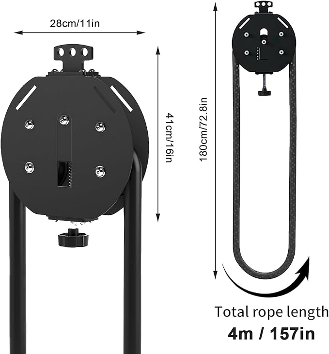 Suspension Trainer Style Endless Rope Trainer, Portable Cable Machine with Adjustable Resistance for Home Use in Back, Arms, Grip, Coordination Workouts, Circumference 4m/157in