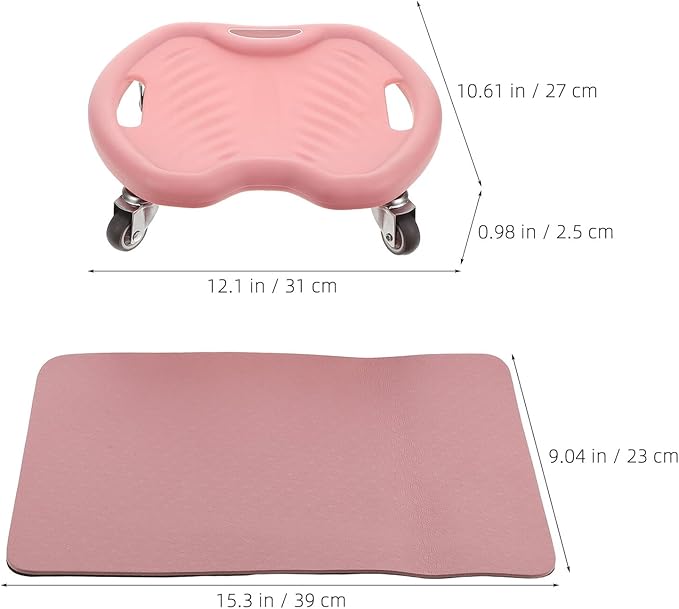 VILLCASE Ab Roller Wheel 4-wheel Silent Abdominal Core Trainer with Knee Pad, Portable Ab Exercise Equipment for Home and Travel Strength Training