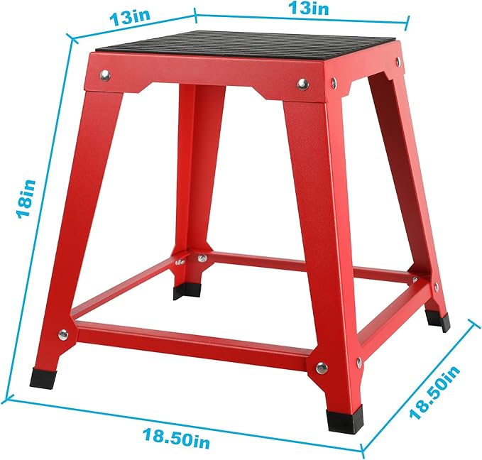 18 Inch Plyometric Platforms Boxes Step Up for Exercise Fitness Jump Box Jumping Plyo Box for Home Gym Training Conditioning Strength Training Red