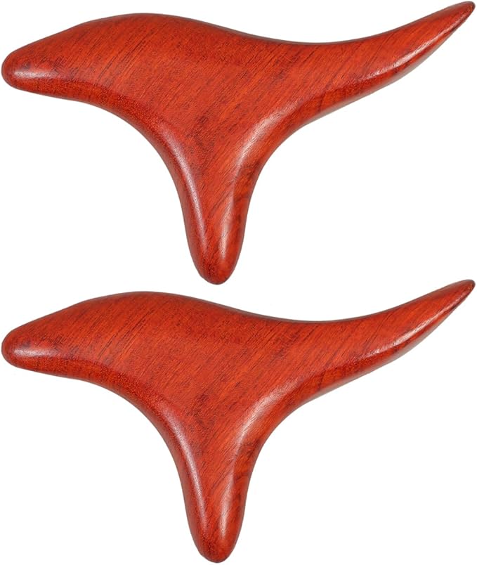 EXCEART Wooden Massage Stick 2Pcs Set Trigger Point Massage Tool for Muscle Roller Therapy Body Massager for Legs Arms Neck Back Relief