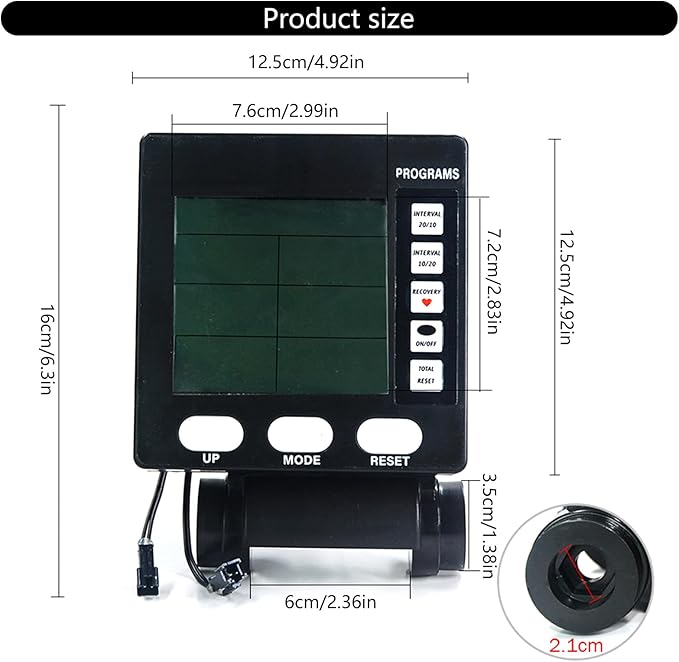 LCD Display Health Tracking Rowing Machine Counter Fitness Speedometer for Accurate Exercise Data and Health