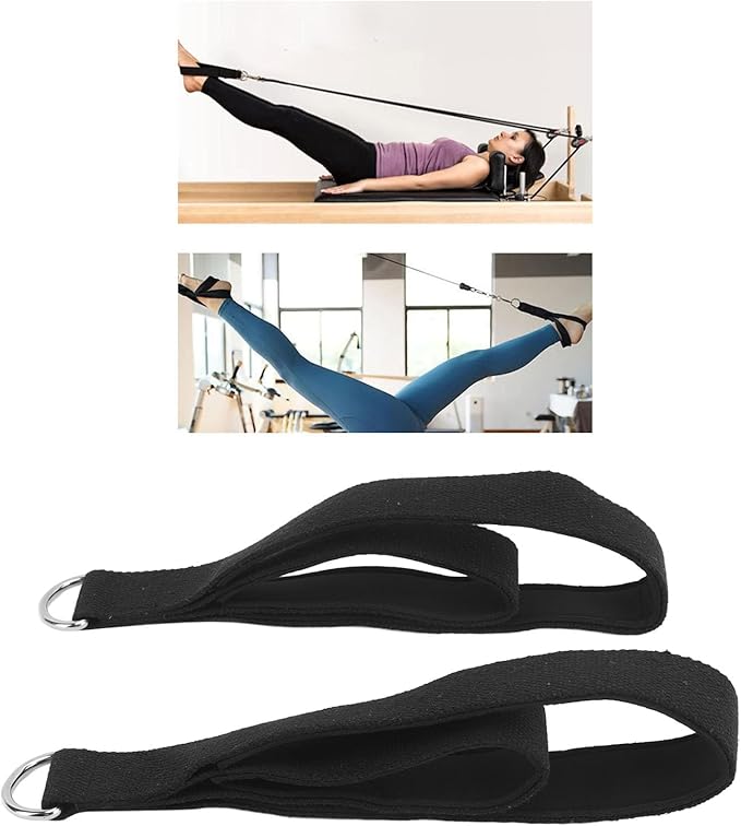 Modern Pilates Straps - D Ring Double Loop Straps for Home Gym Workouts, Cotton, Adjustable Length, Anti-Slip, Compatible with Most Pilates Beds and Equipment