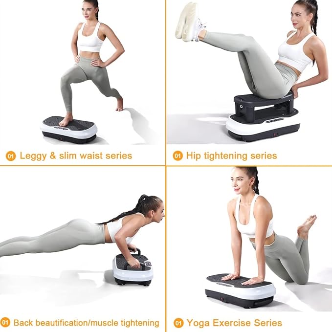 Vibration Plate Exercise Machine,Whole Body Vibration Platform Machine,Fitness Vibration Trainer for Weight Loss Shaping Toning Home Gym