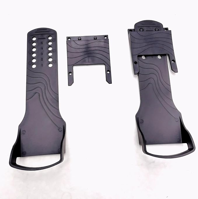 Generic Rowing Machine Pedals, Replacement Foot Pedals Fitness Equipment Accessories for Workout, Black, 35cmx10cm