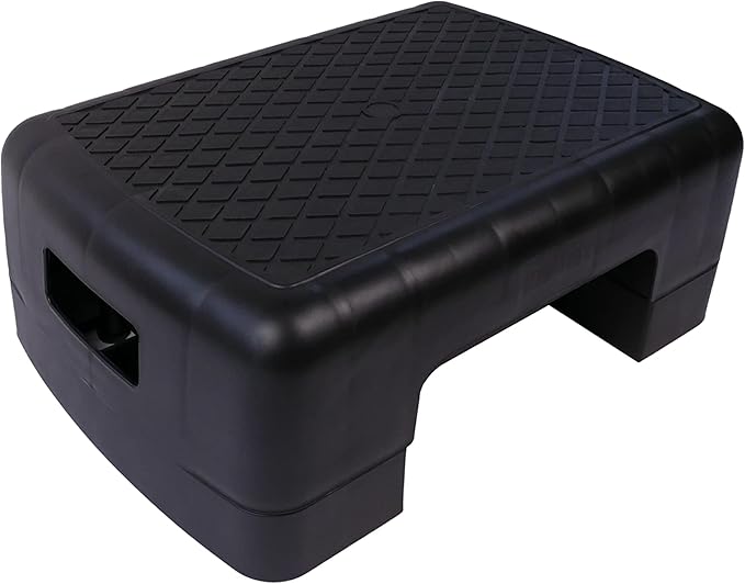 KOVOT Workout Step Platform with Risers for Aerobics, Yoga & Pilates – Step Deck with Adjustable Height Risers – Mobility Step for Seniors / Step Stool for Kids, Pets & More – Home Gym Cardio Fitness Lightweight, Compact & Portable
