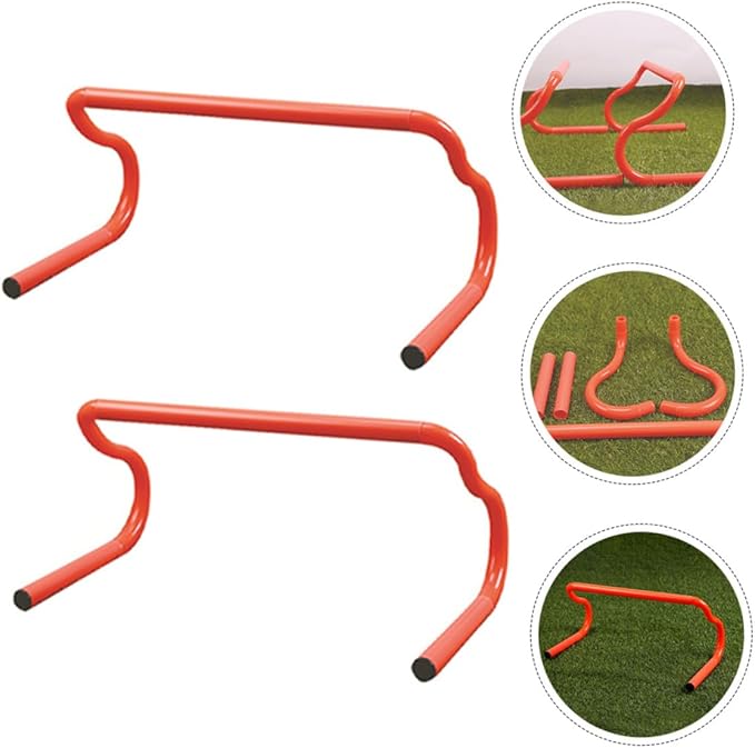 3pcs Detachable Agility Hurdles Speed Training Equipment for Soccer Basketball Football with Adjustable Height Fitness Workout Drills