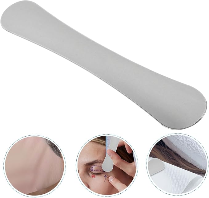 Stainless Steel Eyelid Washing Shield for Beauty Salon Durable Eyelid Protection Plate for Eyeliner Application