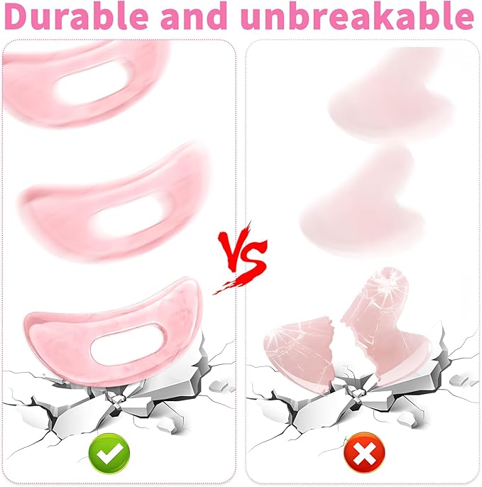 Large Gua Sha Massage Tool for Body Back,Lymphatic Drainage Anti Cellulite,Resin(Pink/7.1In)
