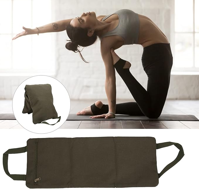 Thin Arm Yoga Sandbag, Workout Freeweight Bag for Leg Slimming and Fitness Training, Lightweight Zippered Inner Bag with Sturdy Handles, Durable Canvas Outer Bag in 3 Colors