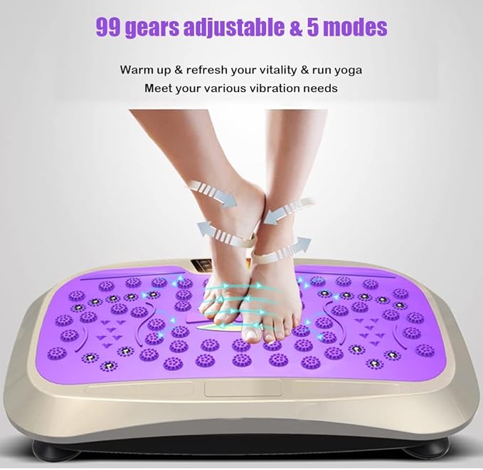 Vibration Plate Exercise Machine,Whole Body Vibration Platform Machine,Fitness Vibration Trainer for Weight Loss Shaping Toning Home Gym