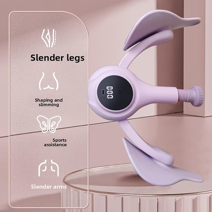 Smart Pelvic Floor & Inner Thigh Exerciser | Postpartum Recovery, Pelvic Alignment & Leg Toning | 5-Level Resistance, Smart Counter, 360° Swivel, Thickened EVA Cushions