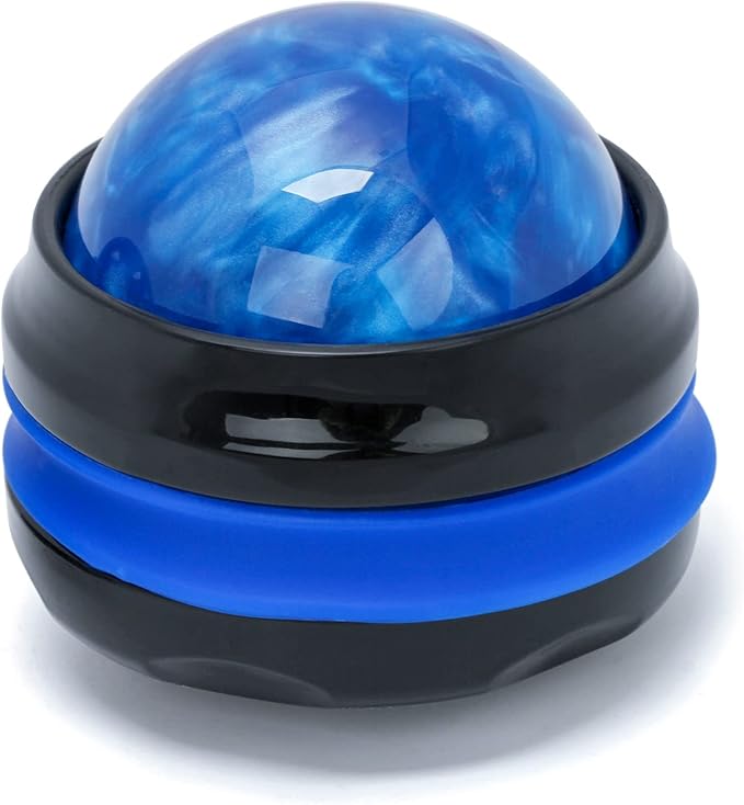 Coolrunner Massage Ball, Manual Roller Massager, Handheld Self Massage Therapy and Relax Full Body Tools for Sore Muscles, Shoulders, Neck, Arms, Legs, Back, Foot, Body (Blue)