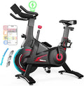 YESOUL Self-Powered Exercise Bike with Dynamic LED Lights – Stable Triangle Frame, Dual-Stage Drive, 300 lbs Capacity, Silent Magnetic Resistance, Compact Indoor Stationary Bike for Home
