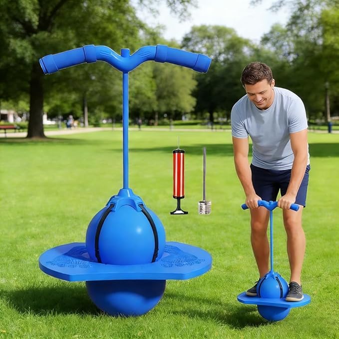 2026 new alance Ball，Jumper with Handle and Ball Pump，erfect for Balance, Coordination, And Fitness，Pogo Bouncing Ball Safe and Fun Pogo Stick for Adults，Indoor & Outdoor Fun