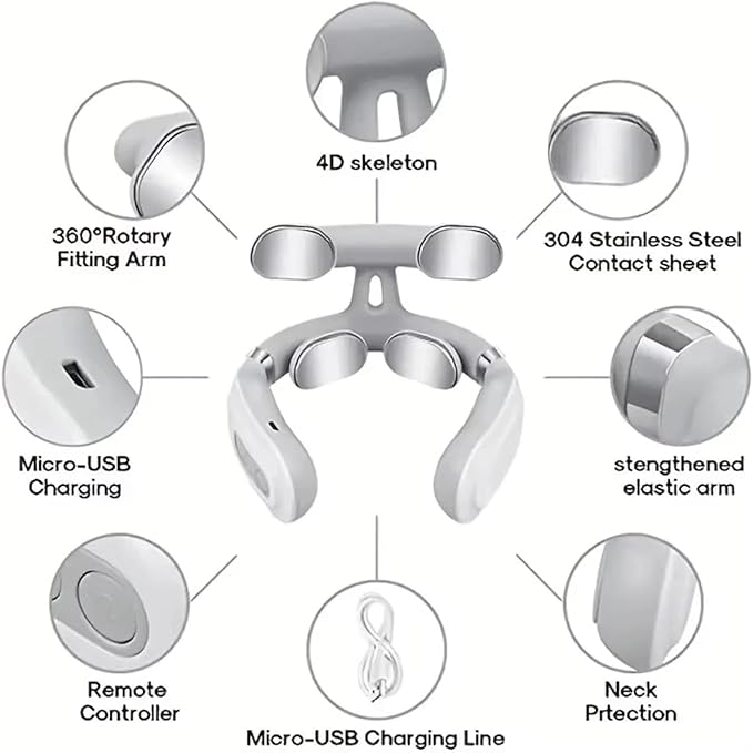 Vitality Magic Pro 2.0 Neck Relaxation Device - Portable Massager with Heat & Vibration Modes