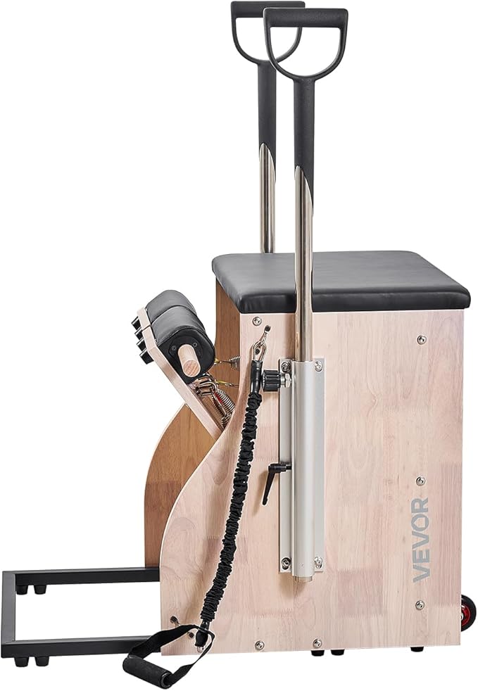 VEVOR Pilates Reformer Machine, Pilates Workout Equipment for Home Gym Studio Use, Pilates Reformer with Sitting Box and Jumpboard，fit for Beginners & Advanced Users