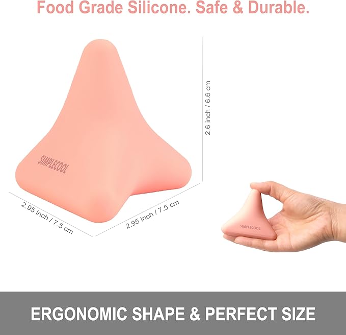 Manual Trigger Point Massage Tool. Small Massager Ball for Deep Tissue Myofascial Release Physical Therapy Foot Plantar Fasciitis Pain Relief Muscle Knot Psoas Hip Flexor Iliacus Release 3×2.6″(Pink)