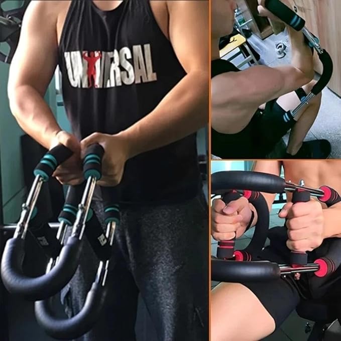 Twister Arm Trainer, 60-110Lb Adjustable Chest Workout Device, Detachable Chest Shoulder Expander Exerciser, Upper Body Strength Training Equipment for Home & Gym