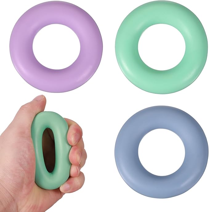 Grip Strength Trainer Rings, Portable Hand Grip Strengthener Finger Forearm Strengthener - Fitting for (Athletes/Rock Climbing/Workout/Fitness)
