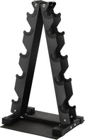 Fitvids A-Frame Dumbbell Weight Rack, Vertical Storage Rack for Dumbbells, Weight Stand Only for Home Gym Space Saver, 4-Tier or 5-Tier Option