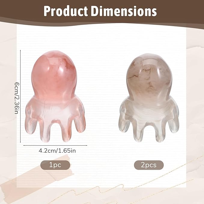 Scalp Massager Tool 3PCS Head Massager-Tools Scalp Massager & Scraper for Deep Relaxation Manual Acupressure Tool