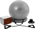 Yoga Ball Chair,Yoga Ball，Exercise Ball, Balance Ball Chair with Adjustable Band & Stability Base Home Yoga Chair for Exercise/Improving Health Pregnancy Birthing Balls Seat(Light Gray,Diameter 55cm (