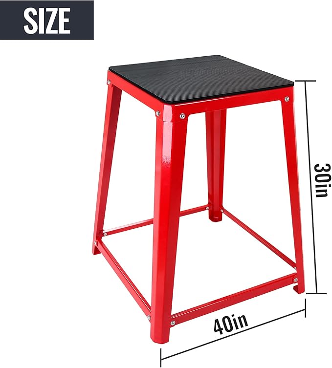 Plyometric Jump Box, 12/18/24/30 Inch Fitness Exercise Step Up Box for Home Gym, Step Exercise Platform for Workout & Strength Training