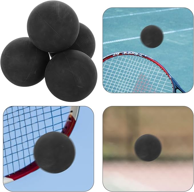 Kisangel 4pcs Hollow Mini Bounce Rubber Balls, High Elastic Training Balls for Reaction Reflex, Indoor Outdoor Sports, Professional Training Equipment