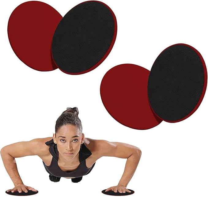 Set of 4 Round Core Sliders for Working Out,17.5cm/6.89In Exercise Core Pilates Sliders,Floor Foot Slider for Exercise