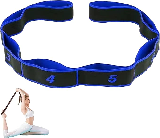 Fitness Resistance Bands for Stretching and Yoga, Number Stretch Resistance Band with Clear Markings, 8/10/12 Section Stretch Band for Fitness, Pilates, Dance, Full Body Workout
