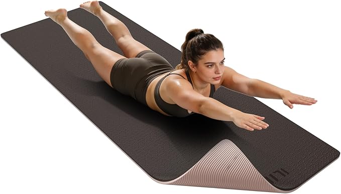 ILILI Yoga Mat Thick&Large Exercise Mats for Home Workout – Extra Wide Yoga Mat with Carrying Strap 76''x32.7''x0.35'' For Men & Women – Anti-Tear, Lightweight, Cushioned Support, Works Great on All Floors for Stretching, Pilates, Meditation and Floor ...