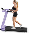 DeerRun Foldable Treadmill for Home with 6% Manual Incline & Handlebar, Compact Folding Walking Pad Treadmill for Walking, Jogging & Running, 0.6-7.5 MPH, 300 lb Capacity, App & Remote Control