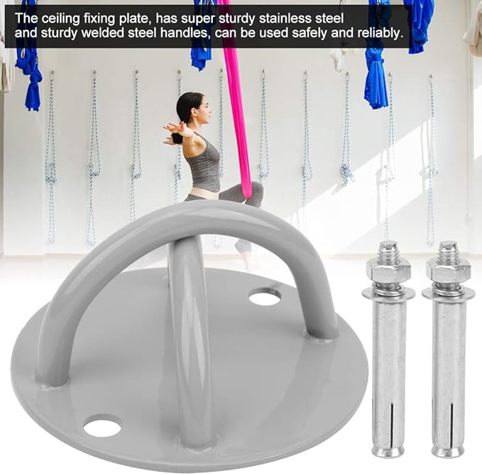 Aerial Yoga Fitness Rings Hanging Pull Strap Mounting Bracket, Stainless Steel Material is Durable Indoor and Outdoor Can Be Used, is The Ideal Choice for Yoga, Fitness Training