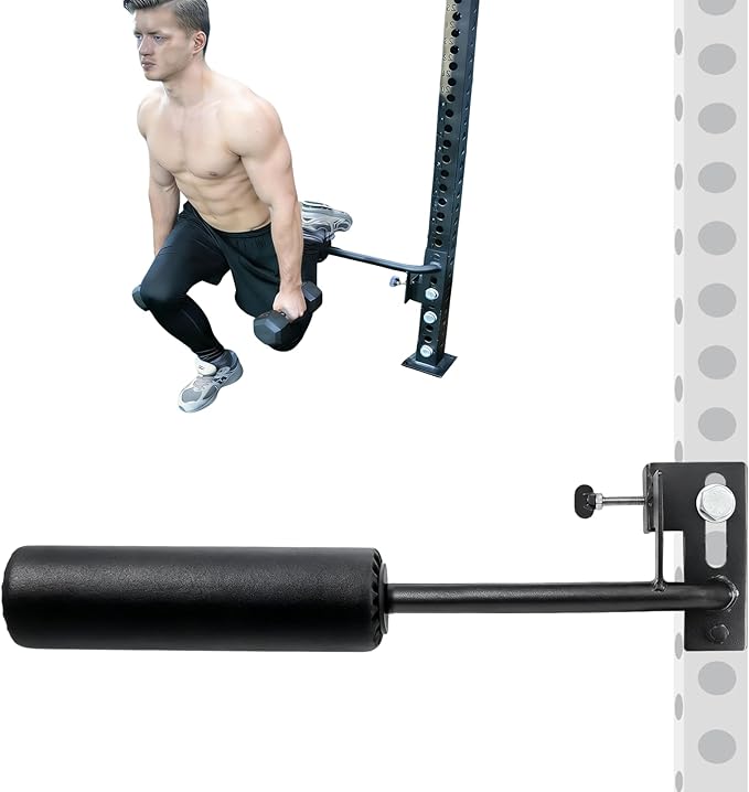 AHTAPFON Single Leg Squat Roller for Rack Mounted,Bulgarian Split Squat Accessories,Nordic Hamstring Curl Attachment,Home Gym Equipment for 2x2"＆2x3"＆3x3" Power Rack