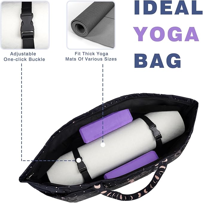 Yoga Mat Bag Yoga Mat Carrier with Shoes Compartment & Wet Pocket Pilates Bag with Zipper Pockets & Yoga Mat Holder Strap Yoga Bags and Carriers Fits All Your Stuff