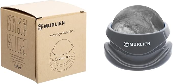 Massage Roller Ball, Tight and Sore Muscles Relief, Manual Massager, Alleviating Shoulder, Arms, Back, Legs, Calves or Muscle Tension - Gray