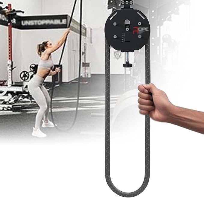 Suspension Endless Rope Trainer, Portable Cable Machine System, Enables A Wide Range of Pulling Exercises. Closed-Loop Design Support Muscle Endurance and Aerobic Fitness Training.