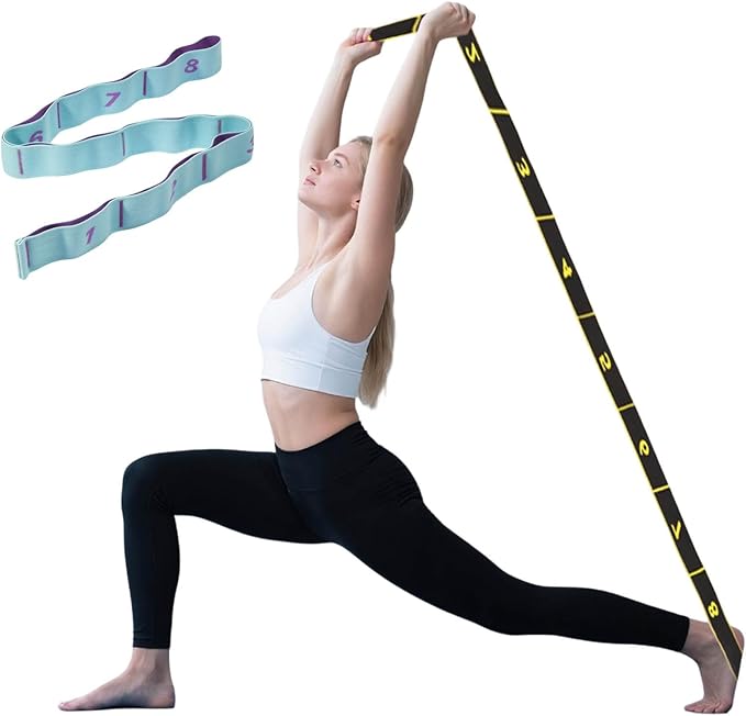 Resistance Bands for Working Out, 8-Levels Elastic Adjustable Exercise Bands for Women and Men,Body Stretching,Yoga,Booty Legs,Pilates,Workout Bands for Gym,Training,Physical Therapy,Fitness