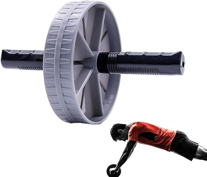 Ab Exercise Wheel Roller - Abdominal Roller Wheel, Workout Training Equipment | Portable Abdominal Exercise Roller Wheel With Handles, Gym Body Fitness & Strength, Achieve Toned Core Muscles